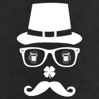 Irish Beer Mustache St. Patrick's Day Face Golf Towel
