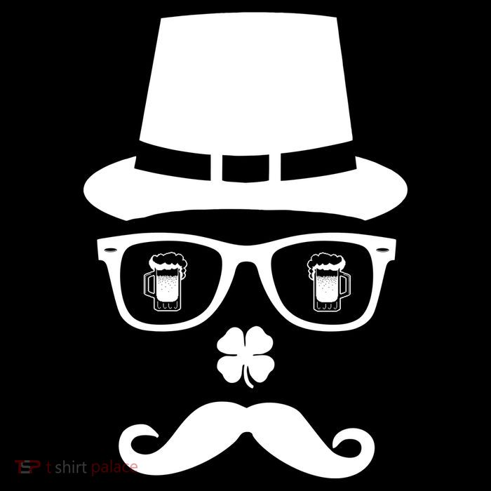 Irish Beer Mustache St. Patrick's Day Face Kids T-Shirt