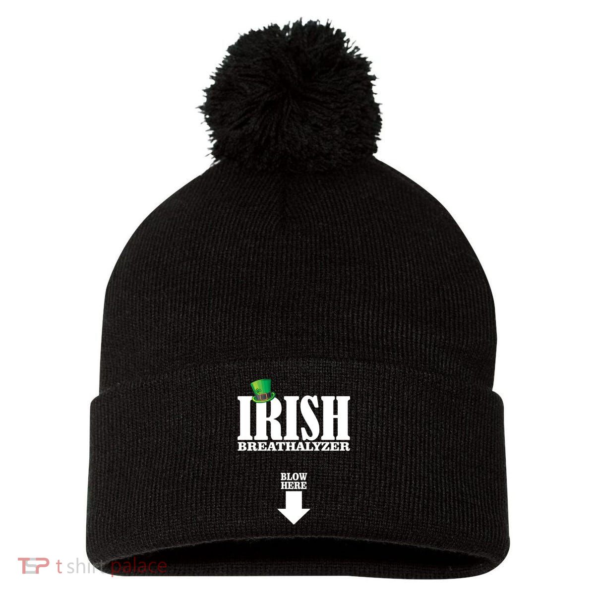 Irish Breathalyzer Pom Pom 12in Knit Beanie