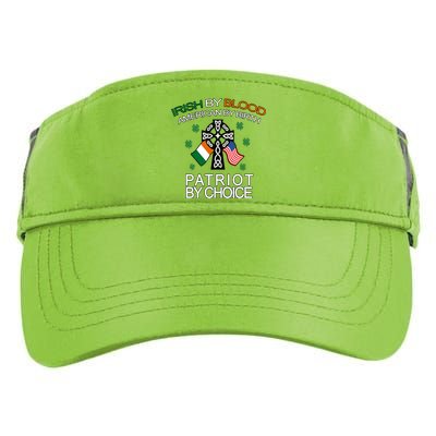 Irish By Blood American By Birth Patriotic By Choice Adult Drive Performance Visor