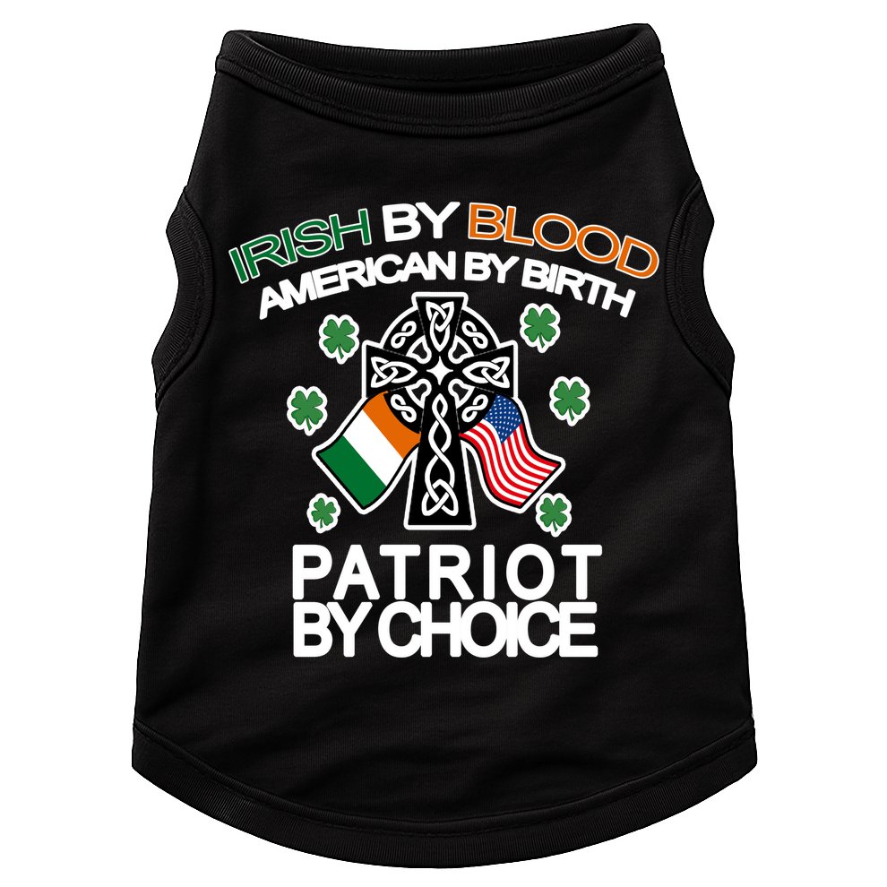 Irish By Blood American By Birth Patriotic By Choice Doggie Tank