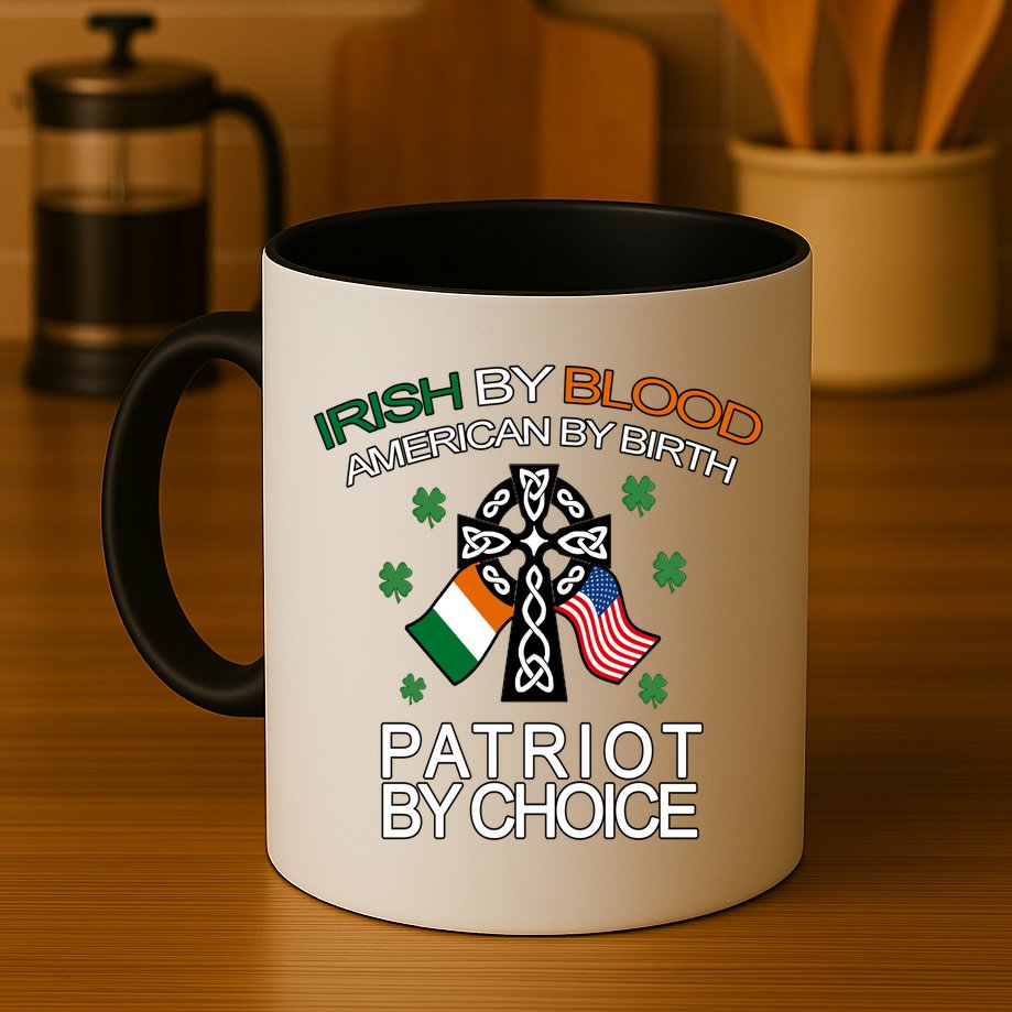 Irish By Blood American By Birth Patriotic By Choice Mug