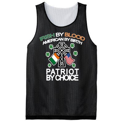 Irish By Blood American By Birth Patriotic By Choice Mesh Reversible Basketball Jersey Tank