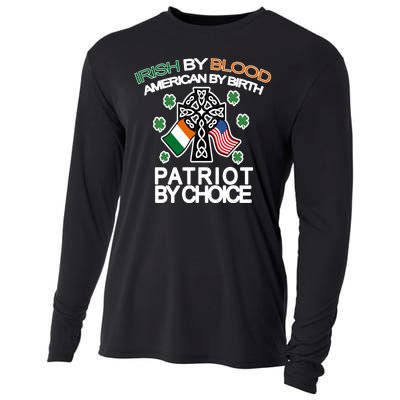 Irish By Blood American By Birth Patriotic By Choice Cooling Performance Long Sleeve Crew