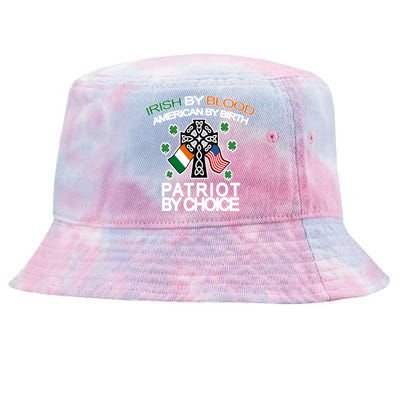 Irish By Blood American By Birth Patriotic By Choice Tie-Dyed Bucket Hat