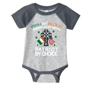 Irish By Blood American By Birth Patriotic By Choice Infant Baby Jersey Bodysuit