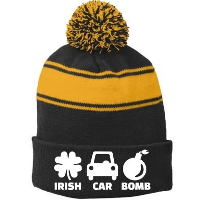 Irish Car Bomb Stripe Pom Pom Beanie