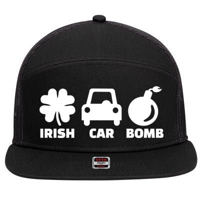 Irish Car Bomb 7 Panel Mesh Trucker Snapback Hat