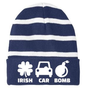 Irish Car Bomb Striped Beanie with Solid Band