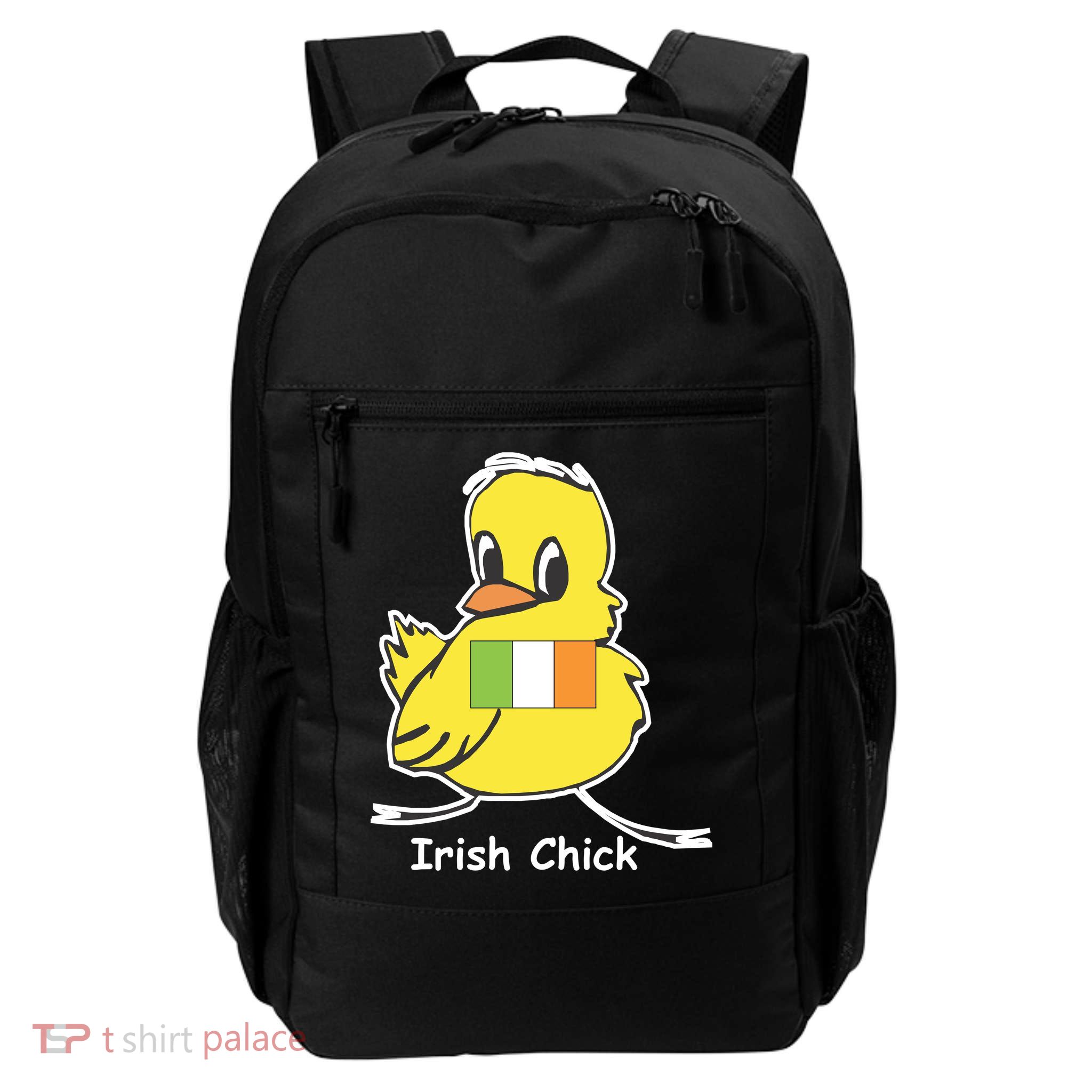 Irish Chick Cute Chicken With Flag Daily Commute Backpack