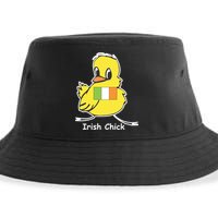 Irish Chick Cute Chicken With Flag Sustainable Bucket Hat
