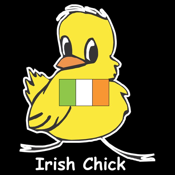 Irish Chick Cute Chicken With Flag Sustainable Bucket Hat