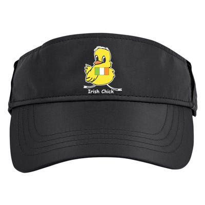 Irish Chick Cute Chicken With Flag Adult Drive Performance Visor