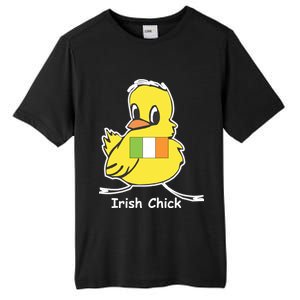 Irish Chick Cute Chicken With Flag Tall Fusion ChromaSoft Performance T-Shirt