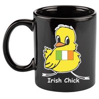 Irish Chick Cute Chicken With Flag 11oz C Handle Ceramic Mug