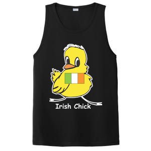 Irish Chick Cute Chicken With Flag PosiCharge Competitor Tank