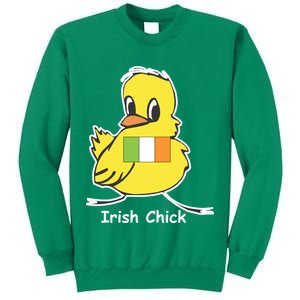 Irish Chick Cute Chicken With Flag Sweatshirt