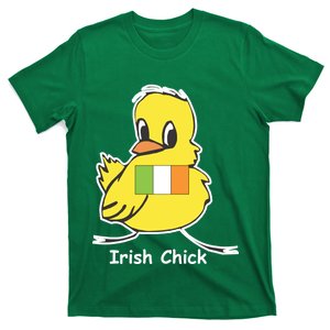 Irish Chick Cute Chicken With Flag T-Shirt