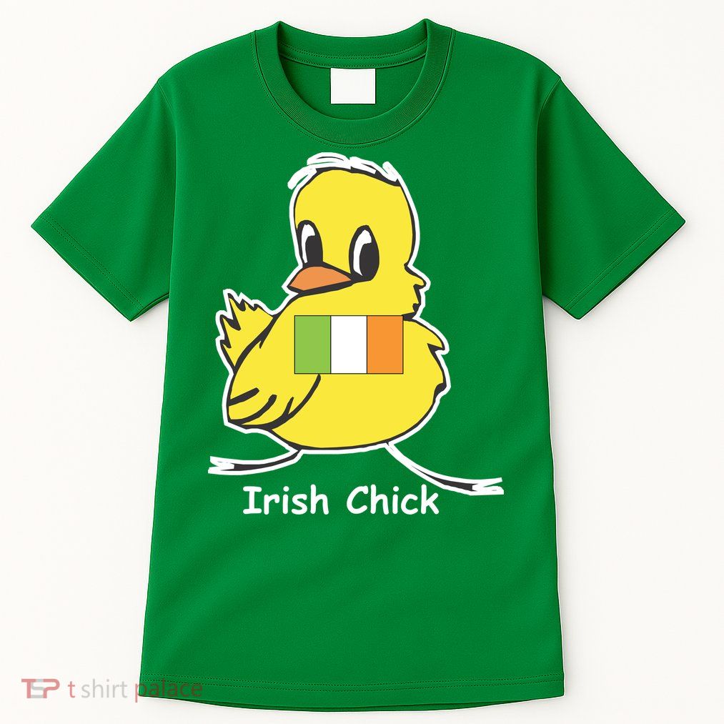 Irish Chick Cute Chicken With Flag Tall T-Shirt