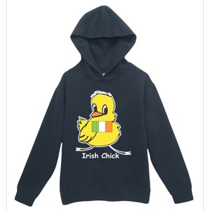 Irish Chick Cute Chicken With Flag Urban Pullover Hoodie