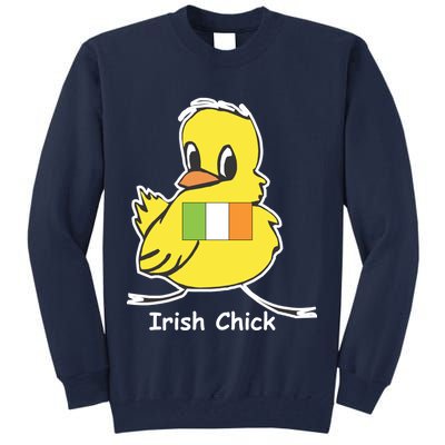 Irish Chick Cute Chicken With Flag Tall Sweatshirt