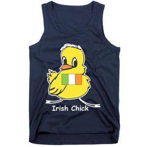 Irish Chick Cute Chicken With Flag Tank Top