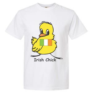 Irish Chick Cute Chicken With Flag Garment-Dyed Heavyweight T-Shirt