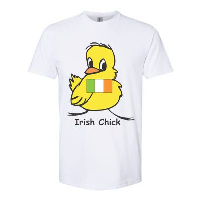 Irish Chick Cute Chicken With Flag Softstyle® CVC T-Shirt