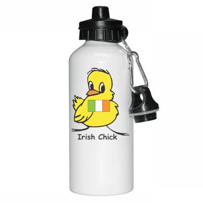 Irish Chick Cute Chicken With Flag Aluminum Water Bottle