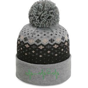 Irish Clover Heartbeat Funny St. Patrick's Day The Baniff Cuffed Pom Beanie