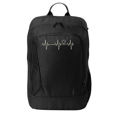 Irish Clover Heartbeat Funny St. Patrick's Day City Backpack