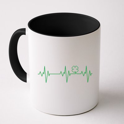 Irish Clover Heartbeat Funny St. Patrick's Day Mug