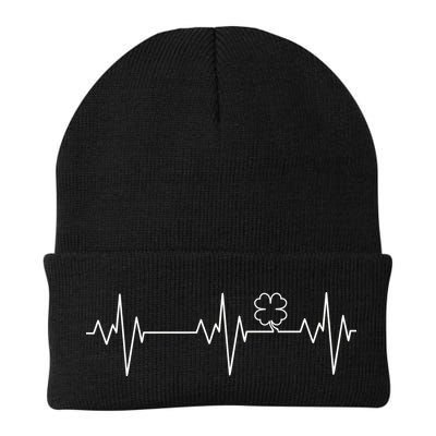 Irish Clover Heartbeat Funny St. Patrick's Day Beanie
