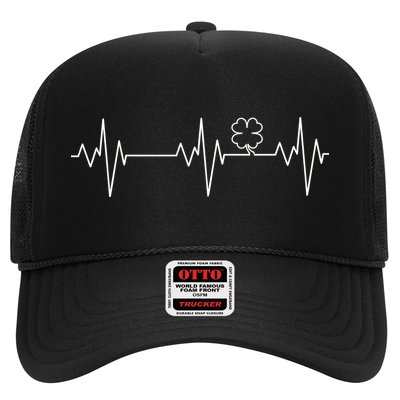 Irish Clover Heartbeat Funny St. Patrick's Day Trucker Hat