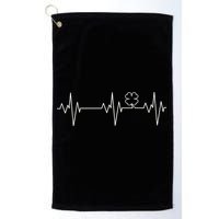 Irish Clover Heartbeat Funny St. Patrick's Day Golf Towel