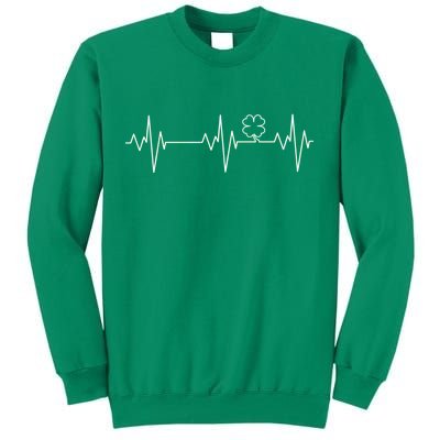 Irish Clover Heartbeat Funny St. Patrick's Day Sweatshirt