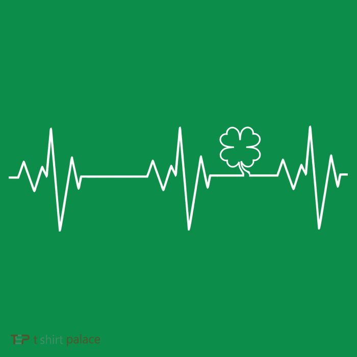 Irish Clover Heartbeat Funny St. Patrick's Day Sweatshirt