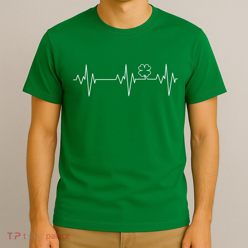 Irish Clover Heartbeat Funny St. Patrick's Day T-Shirt