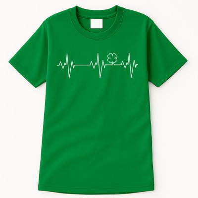 Irish Clover Heartbeat Funny St. Patrick's Day Tall T-Shirt