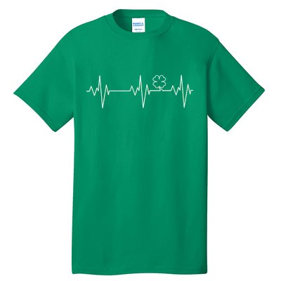 Irish Clover Heartbeat Funny St. Patrick's Day Tall T-Shirt