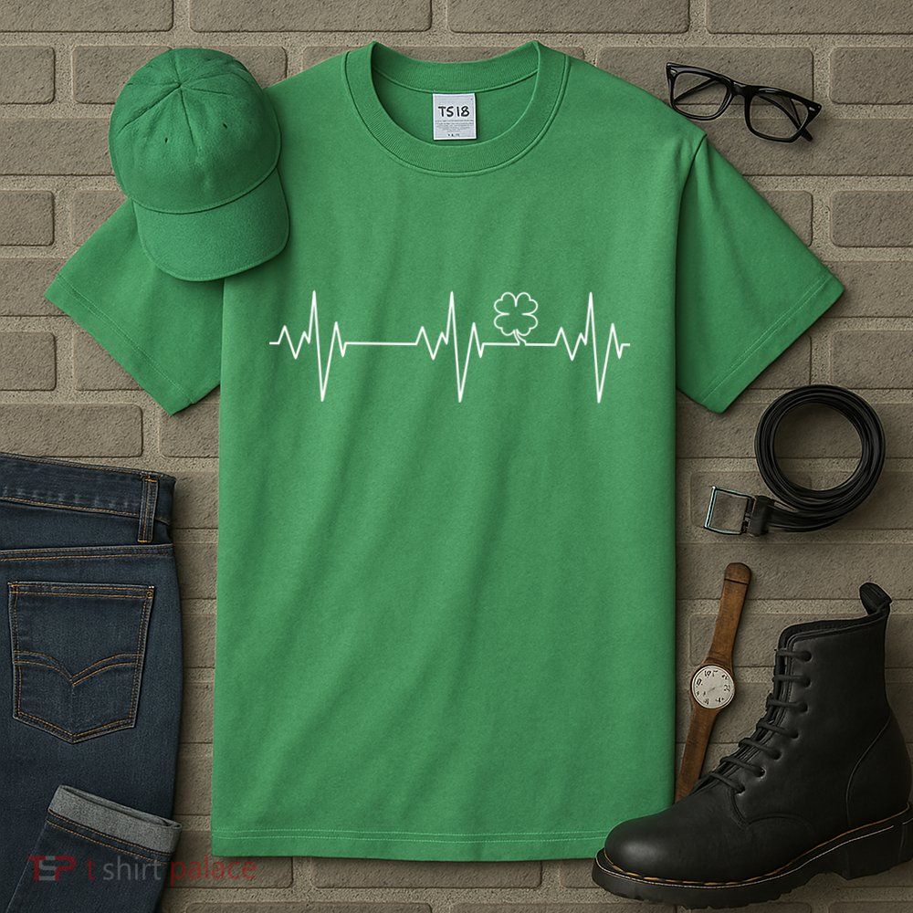 Irish Clover Heartbeat Funny St. Patrick's Day Tall T-Shirt