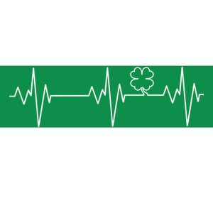 Irish Clover Heartbeat Funny St. Patrick's Day Bumper Sticker