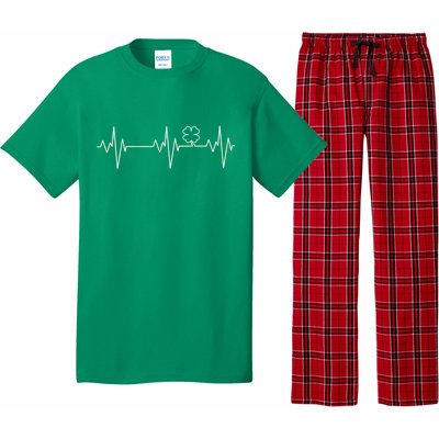 Irish Clover Heartbeat Funny St. Patrick's Day Pajama Set