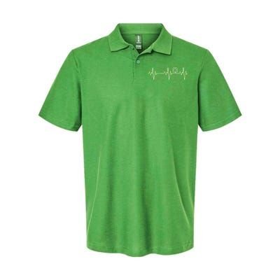 Irish Clover Heartbeat Funny St. Patrick's Day Softstyle Adult Sport Polo