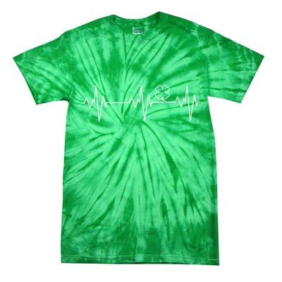 Irish Clover Heartbeat Funny St. Patrick's Day Tie-Dye T-Shirt