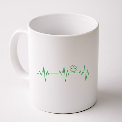 Irish Clover Heartbeat Funny St. Patrick's Day Coffee Mug