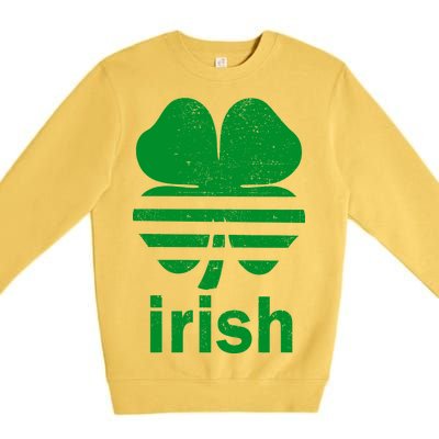 Irish Clover Soccer Logo St. Patricks Day Premium Crewneck Sweatshirt