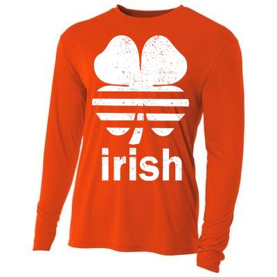 Irish Clover Soccer Logo St. Patricks Day Cooling Performance Long Sleeve Crew