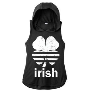 Irish Clover Soccer Logo St. Patricks Day Ladies PosiCharge Tri-Blend Wicking Draft Hoodie Tank