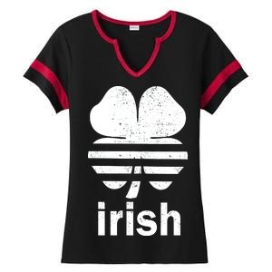 Irish Clover Soccer Logo St. Patricks Day Ladies Halftime Notch Neck Tee